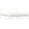 vidaXL Estructura cama sin colchón con estribo metal blanco 150x200 cm