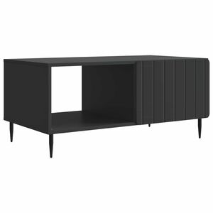 vidaXL Mesa de centro Negro 90 x 50 x 40 cm Madera de ingenier&iacute;a