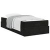 vidaXL Estructura de cama con colch&oacute;n 2 pcs Negro Terciopelo