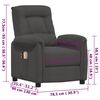 vidaXL Sill&oacute;n de masaje el&eacute;ctrico tela de microfibra gris oscuro