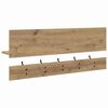 vidaXL Perchero de pared con estante Roble artesanal 90 x 15 x 36 cm