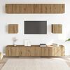 vidaXL Mueble para TV de pared madera contrachapada artesanal 6 piezas