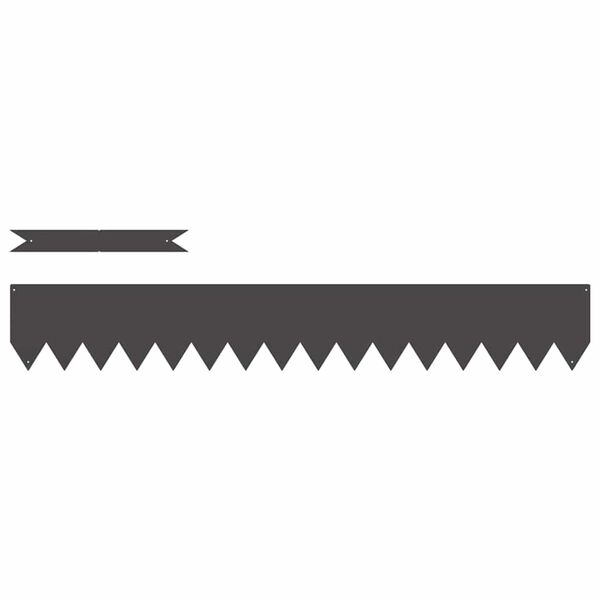 vidaXL Borde de C&eacute;sped 20 pcs Negro 100 x 0.05 x 20 cm