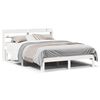 vidaXL Estructura de cama con cabecero sin colch&oacute;n blanco 140x200 cm