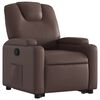 vidaXL Sill&oacute;n reclinable elevable cuero sint&eacute;tico marr&oacute;n