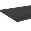 vidaXL Estante flotante 4 pcs Negro 60 x 18 x 2,5 cm Acero