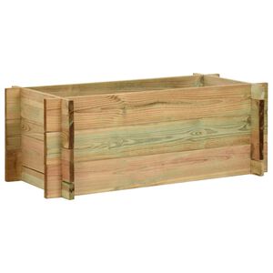 vidaXL Jardinera de verduras madera pino impregnada 80 cm
