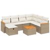 vidaXL Juego de sof&aacute;s de jard&iacute;n con cojines beige 8 pzas rat&aacute;n PE