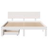 vidaXL Estructura de cama con cojines madera de pino blanca 140x190 cm