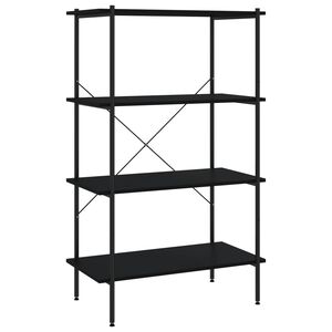 vidaXL Estanter&iacute;a de 4 niveles negra 80x40x130 cm