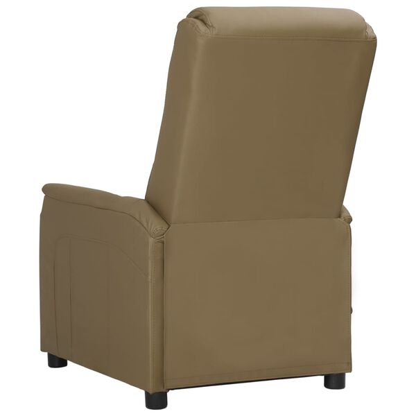 vidaXL Sill&oacute;n de masaje de cuero sint&eacute;tico color capuchino