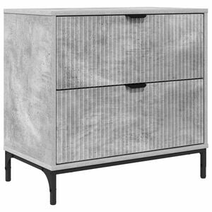 vidaXL Mesa de Noche Gris hormig&oacute;n 63.5 x 36 x 61 cm