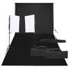 vidaXL Kit de estudio fotogr&aacute;fico con set de luces y fondo