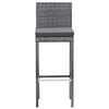 vidaXL Muebles de bar jardín 5 pzas ratán sintético madera acacia gris