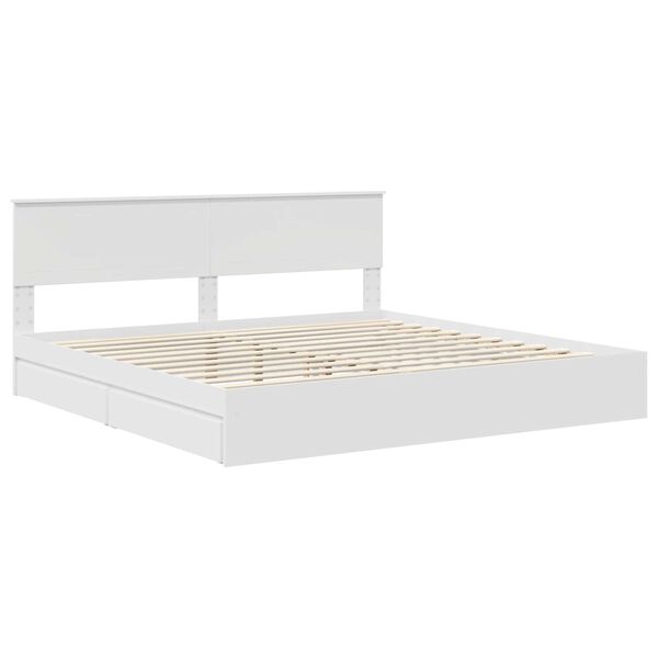 vidaXL Cama con almacenamiento 200 x 200 cm Madera de ingenier&iacute;a