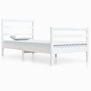 vidaXL Estructura de cama sin colch&oacute;n madera de pino blanca 90x200 cm