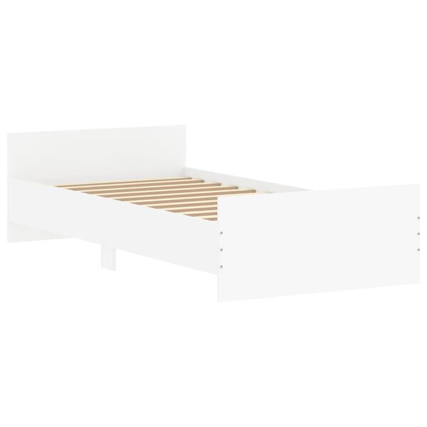 vidaXL Estructura de cama madera de ingeniería blanca 100x200 cm