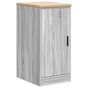vidaXL Armario de garaje de madera maciza pino gris Sonoma 40x51x85 cm