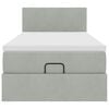 vidaXL Estructura cama otomana colch&oacute;n terciopelo gris claro 90x190cm