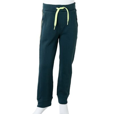 Pantalones de chándal infantiles con cordón verde musgo 92
