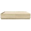 vidaXL Estructura de cama madera de ingenier&iacute;a roble Sonoma 180x200 cm