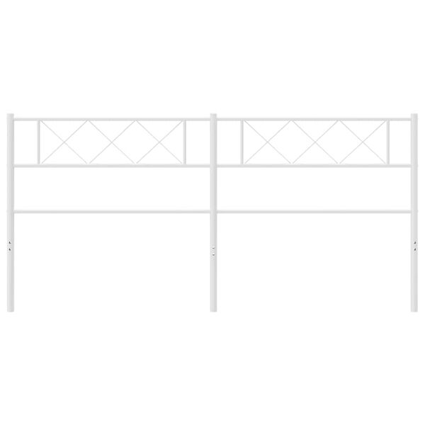 vidaXL Cabecero de repuesto de metal blanco 193 cm