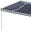 vidaXL Toldo de pie autom&aacute;tico azul y blanco 400x350 cm