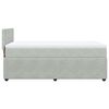 vidaXL Cama box spring con colch&oacute;n terciopelo gris claro 90x190 cm