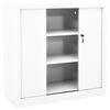 vidaXL Armario con puerta corredera blanca acero 90x40x90 cm
