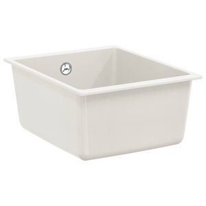 vidaXL Lavabo 80% Cuarzo y 20% Resina 370 x 460 mm