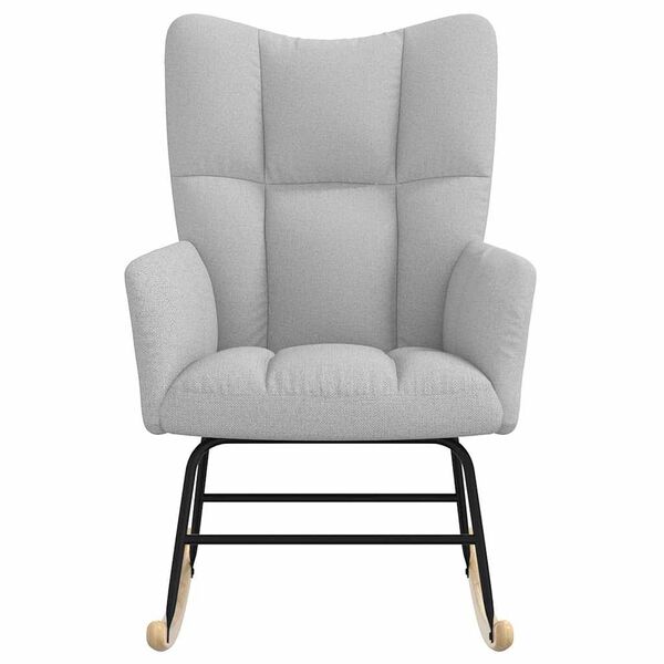 vidaXL Mecedora de tela gris nube