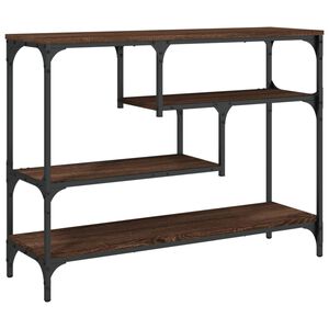 vidaXL Mesa consola madera de ingenier&iacute;a marr&oacute;n roble 100x30x75 cm