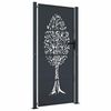 vidaXL Puerta de jard&iacute;n antracita 100x175 cm de acero con dise&ntilde;o de &aacute;rbol