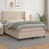 vidaXL Cama box spring con colch&oacute;n cuero sint&eacute;tico capuchino 140x190cm