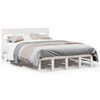 vidaXL Estructura de cama sin colch&oacute;n madera de pino blanca 140x200 cm