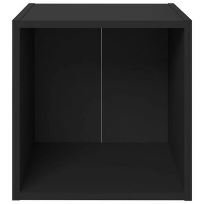 vidaXL Mueble para TV madera contrachapada negro 37x35x37 cm