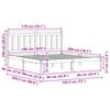vidaXL Estructura de cama Marr&oacute;n cera 205,5 x 185,5 x 100 cm