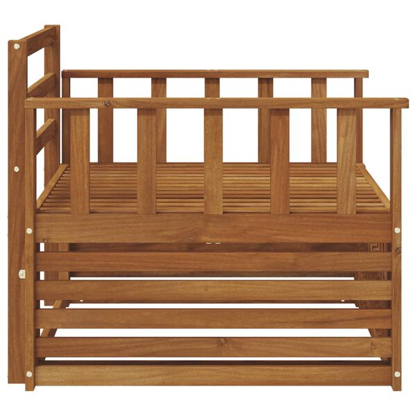 vidaXL 2 Pieza Sof&aacute; con reposabrazos Madera de Acacia S&oacute;lida Natural