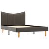 vidaXL Estructura de cama de cuero sint&eacute;tico gris antracita 100x200 cm