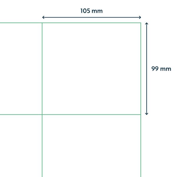 rillprint Etiquetas autoadhesivas 105x99 mm 1000 hojas blanco