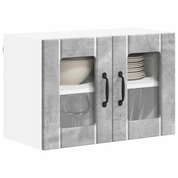 vidaXL Mueble de Cocina 2 pcs Gris Concreto 60 x 31 x 40 cm