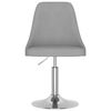 vidaXL Silla de comedor giratoria tela gris claro