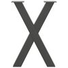 vidaXL Patas para mesa de comedor en forma de X (2 unidades), antracita, 60 x (72-73) cm, acero