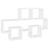 vidaXL Estante pared forma coche madera ingenier&iacute;a blanco 82x15x51 cm