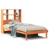 vidaXL Cama con estanter&iacute;a sin colch&oacute;n madera maciza marr&oacute;n 75x190 cm