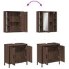 vidaXL Set de muebles ba&ntilde;o 2 pzas madera contrachapada marr&oacute;n roble