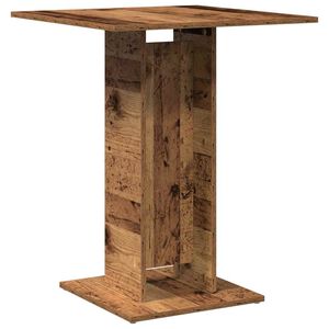 vidaXL Mesa de bistr&oacute; de madera de ingenier&iacute;a envejecida 60x60x75 cm