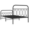 vidaXL Estructura cama sin colchón con estribo metal negro 107x203 cm