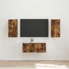 vidaXL Conjunto de mueble de TV 6 pcs Roble ahumado
