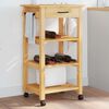 vidaXL Carrito de cocina MONZA madera maciza de pino 48x40x88,5 cm